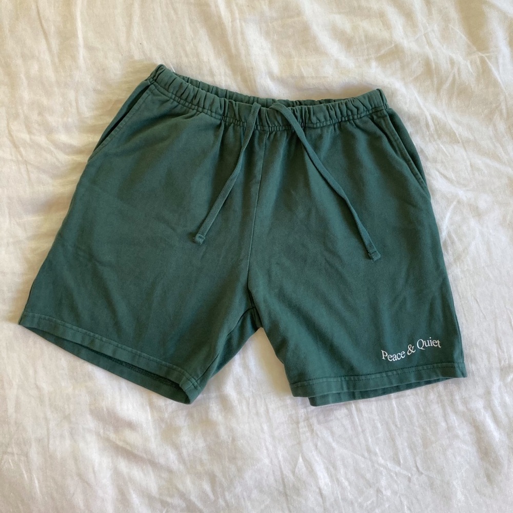 Peace & Quiet Forest Green Women's Cotton Drawstring Shorts